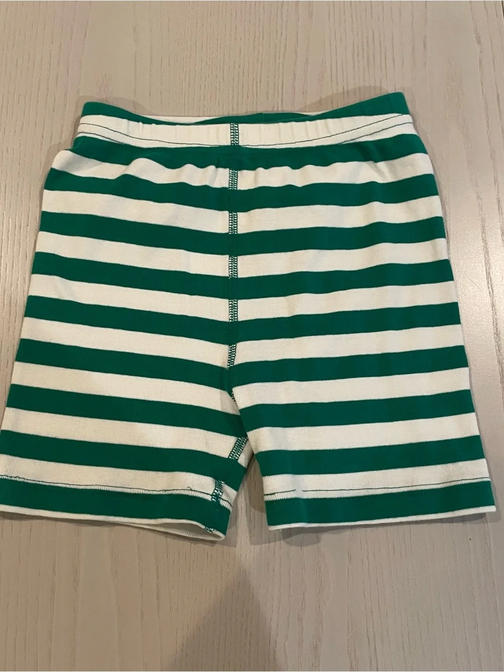 Hanna Andersson HannaJams Short John Pajama Set (Green Stripe) - Size 8 130
